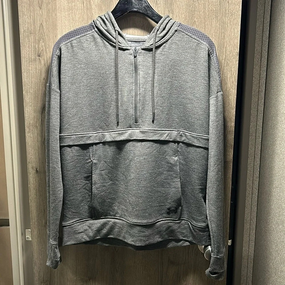 UNDER ARMOUR Women’s Grey 1/2 Zip LS Hoodie Size Medium - Picture 1 of 5